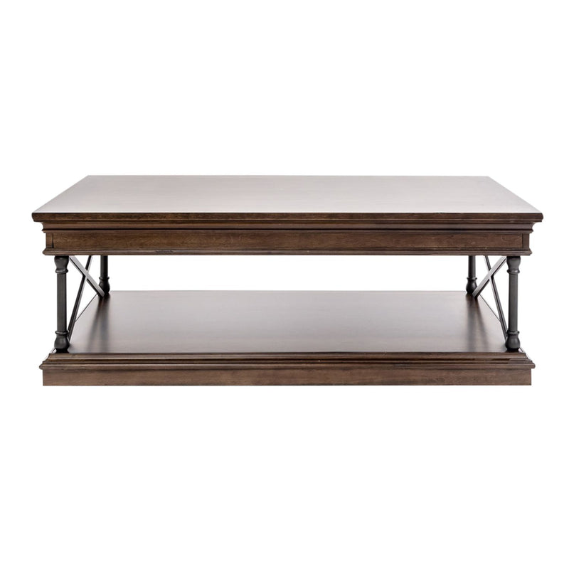 Tribeca Rectangular Cocktail Table in Cordovian Brown