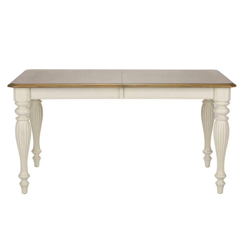 Cumberland Creek Rectangular Leg Table in Nutmeg/White