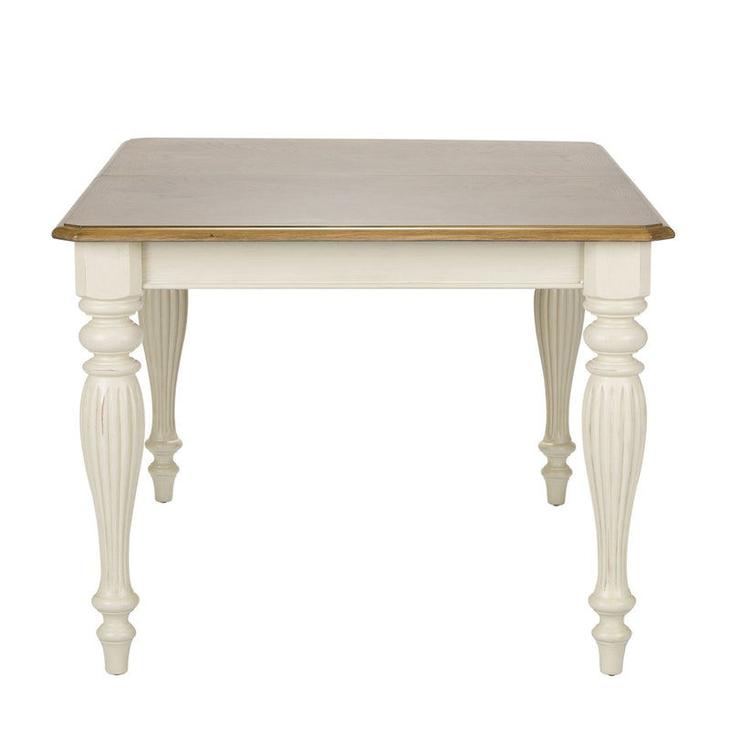 Cumberland Creek Rectangular Leg Table in Nutmeg/White