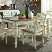 Cumberland Creek Rectangular Leg Table in Nutmeg/White image