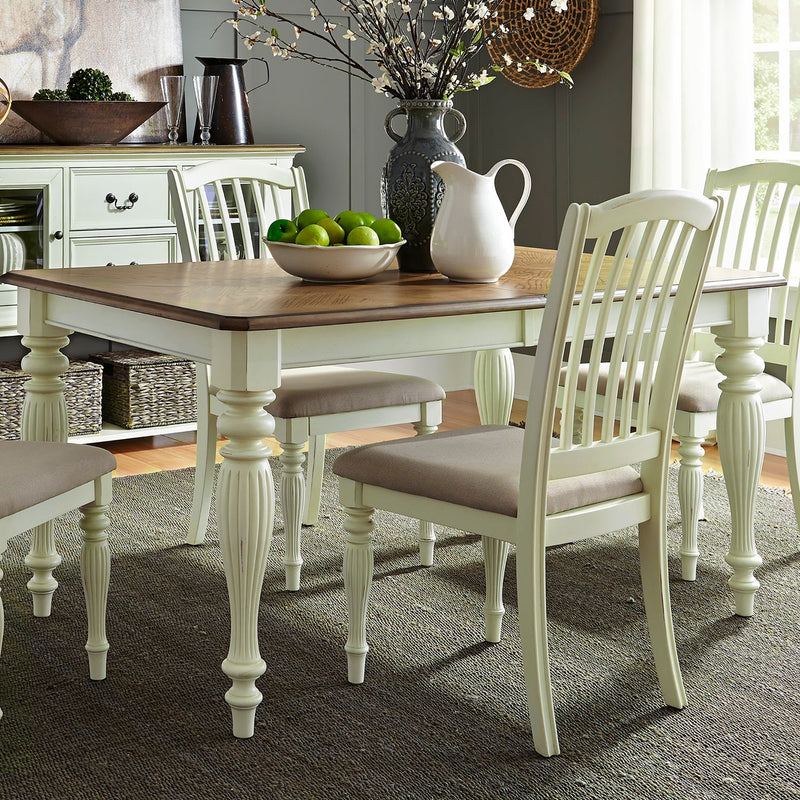 Cumberland Creek Rectangular Leg Table in Nutmeg/White image