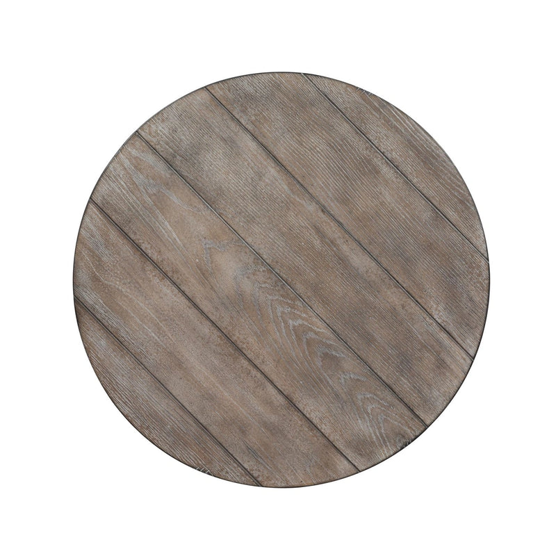 Sedona Round End Table in Heavy Distressed White image