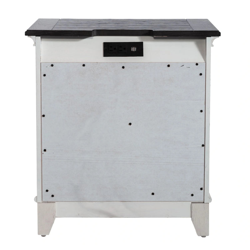Allyson Park 2 Drawer Nightstand with Charging Station in White image