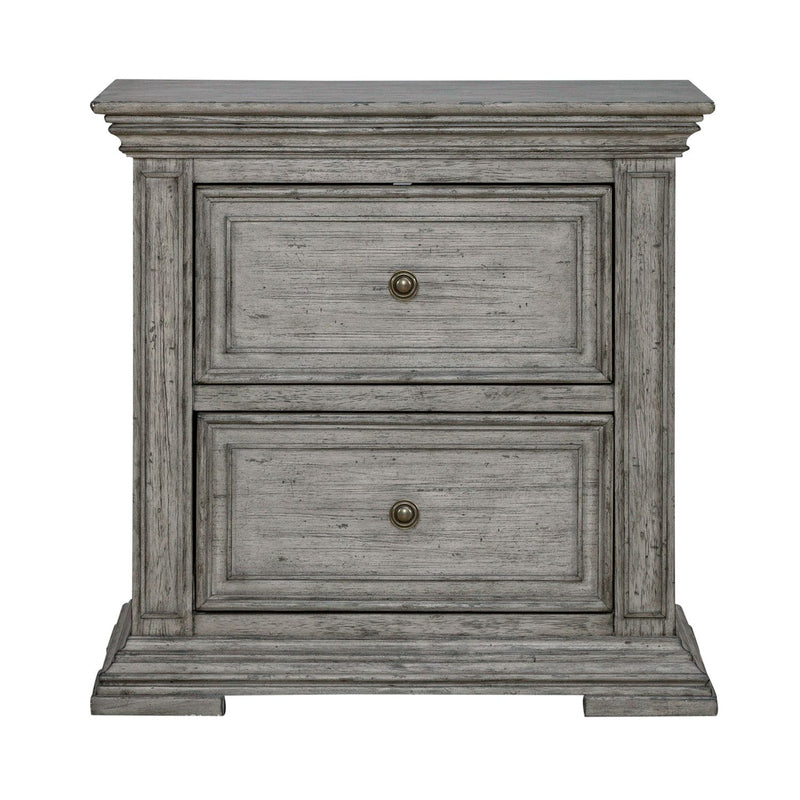 Big Valley 2 Drawer Night Stand w/ Charging Station image