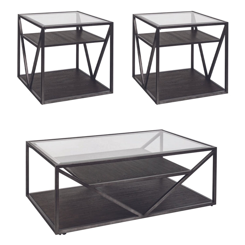 Arista 3 Piece Set (1-Cocktail 2-End Tables)