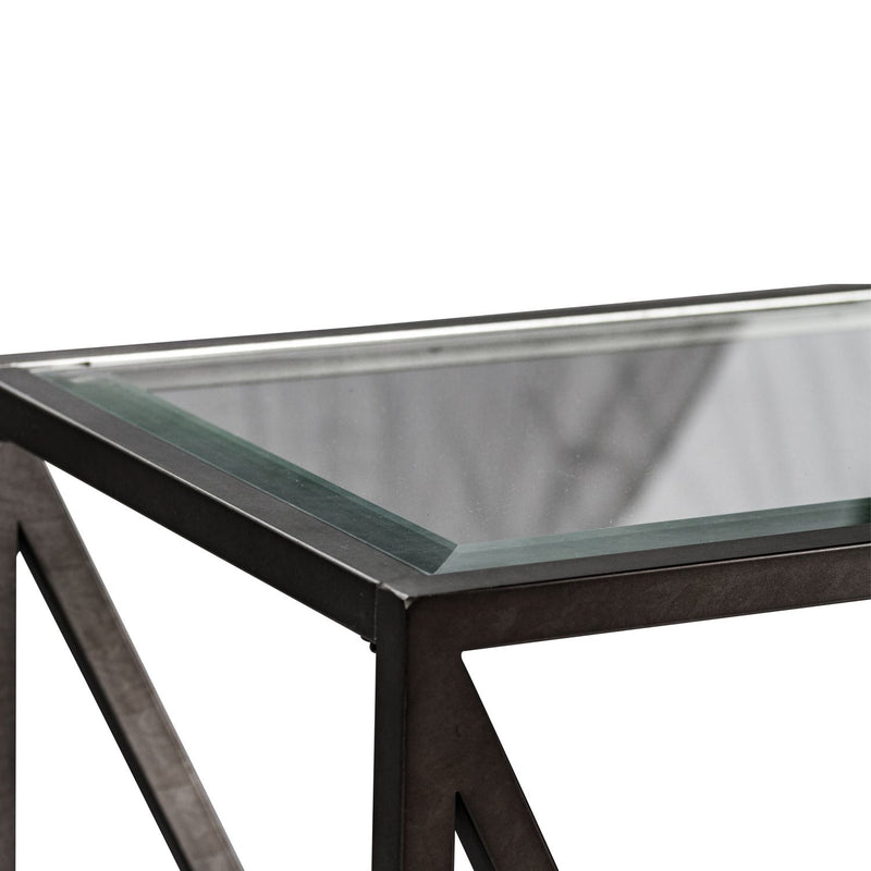 Arista End Table in Cobblestone Brown