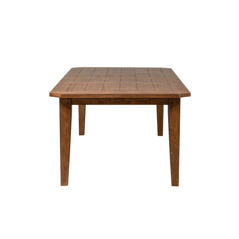 Hearthstone Rectangular Leg Table in Rustic Oak Finish