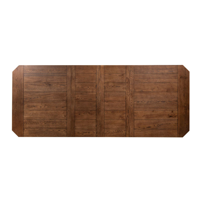 Hearthstone Rectangular Leg Table in Rustic Oak Finish