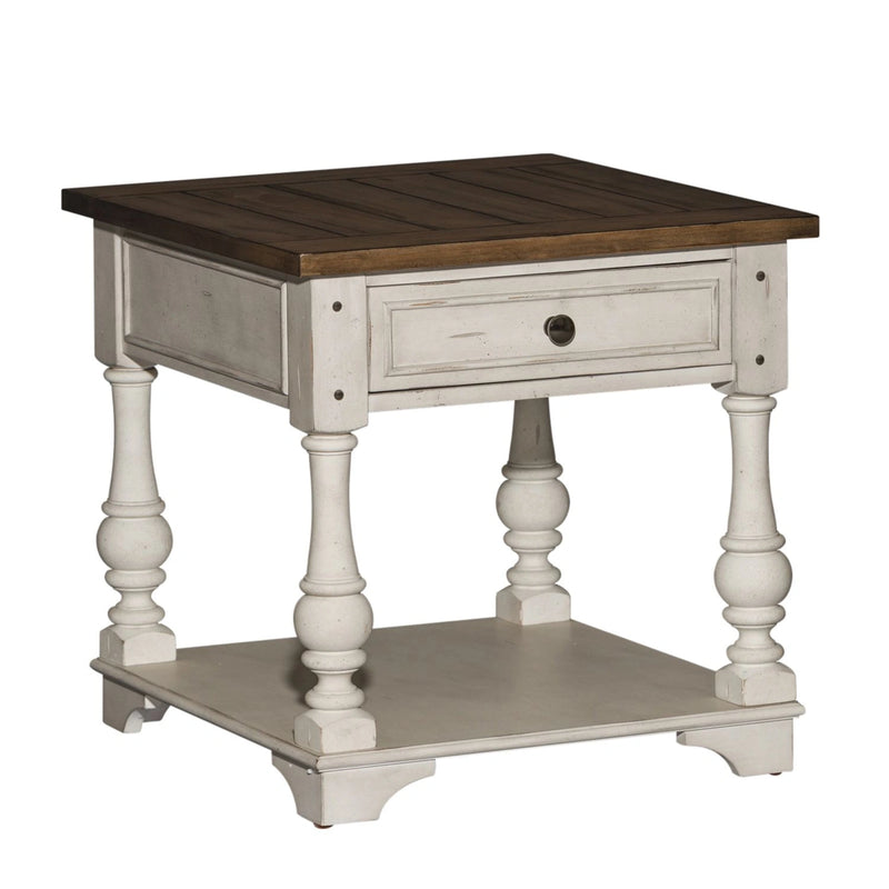 Morgan Creek End Table in Antique White image