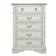 Abbey Park King California Sleigh Bed, Dresser & Mirror, Chest image