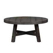 Modern Farmhouse Splay Leg Round Cocktail Table in Dusty Charcoal image