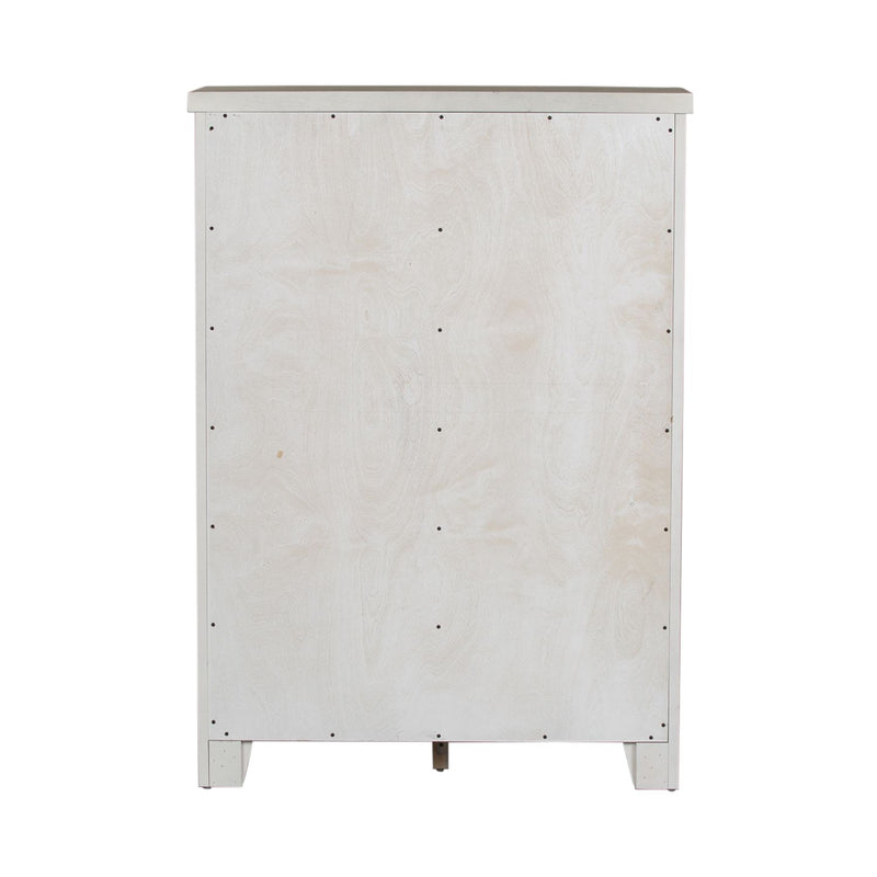 Modern Farmhouse 5 Drawer Chest in White image