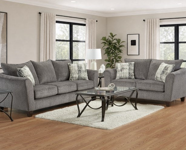Nova Graphite Sofa and Loveseat Set