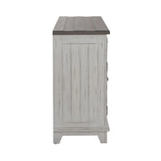 River Place Accent Server in Riverstone White & Tobacco image