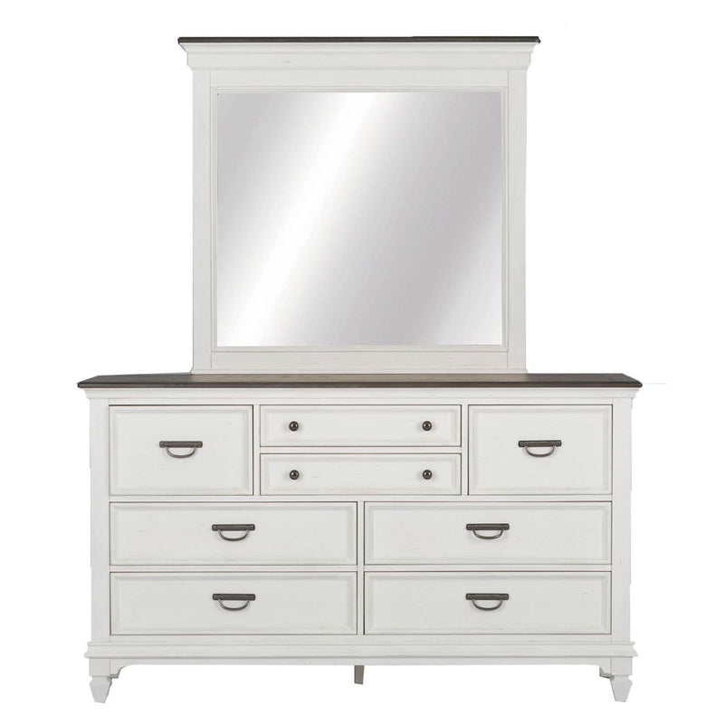Allyson Park King Panel Bed, Dresser & Mirror