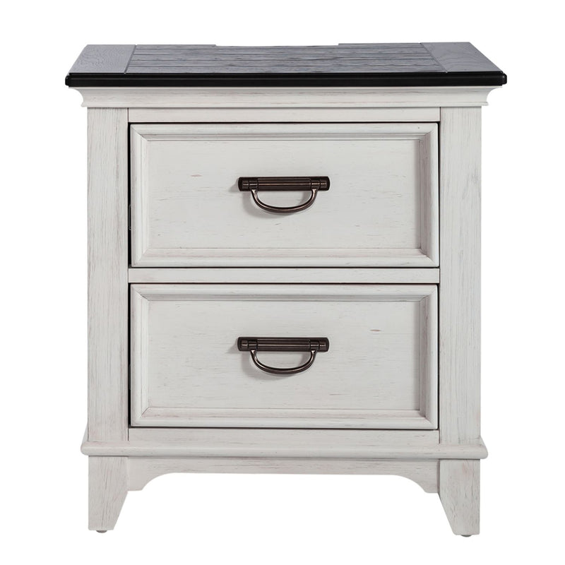 Allyson Park 2 Drawer Nightstand with Charging Station in White