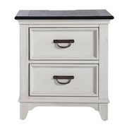 Allyson Park 2 Drawer Nightstand with Charging Station in White image