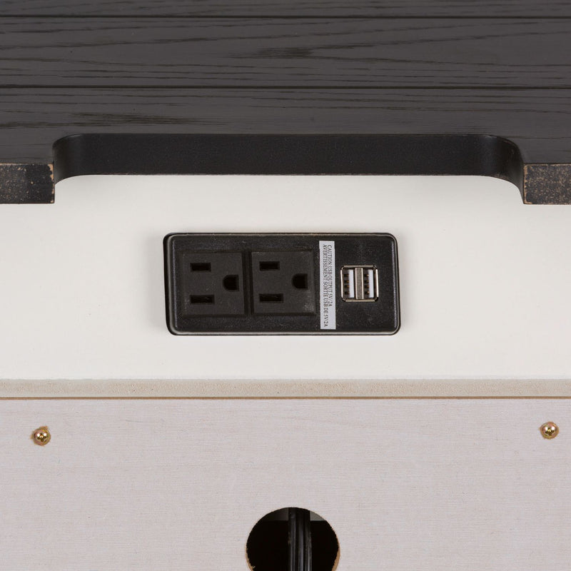 Allyson Park Nightstand in Wirebrushed White