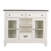 Allyson Park Buffet in White with Charcoal image