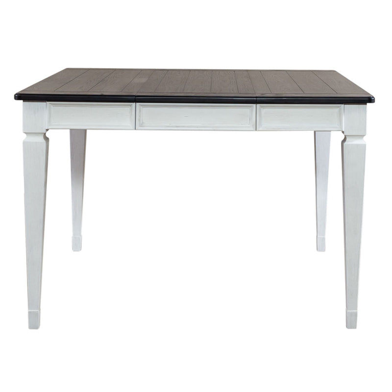 Allyson Park Pedestal Counter Height Leg Table in Wirebrushed White image