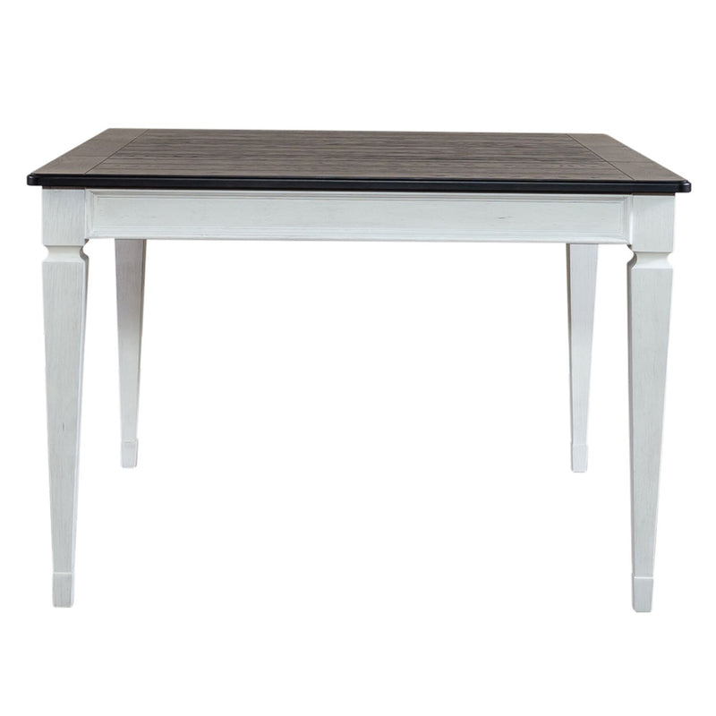 Allyson Park Pedestal Counter Height Leg Table in Wirebrushed White image