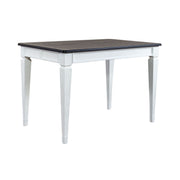 Allyson Park Pedestal Counter Height Leg Table in Wirebrushed White image