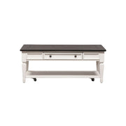 Allyson Park Rectangular Cocktail Table in Wirebrushed White image