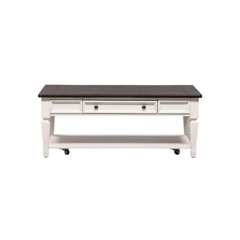 Allyson Park Rectangular Cocktail Table in Wirebrushed White