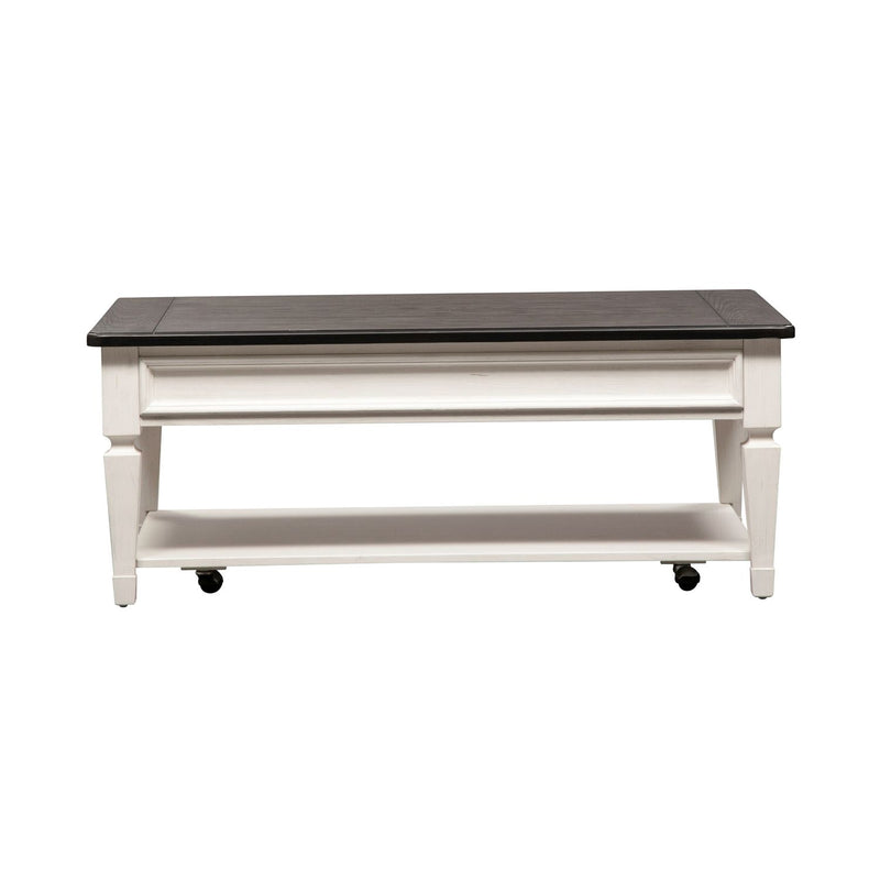 Allyson Park Rectangular Cocktail Table in Wirebrushed White