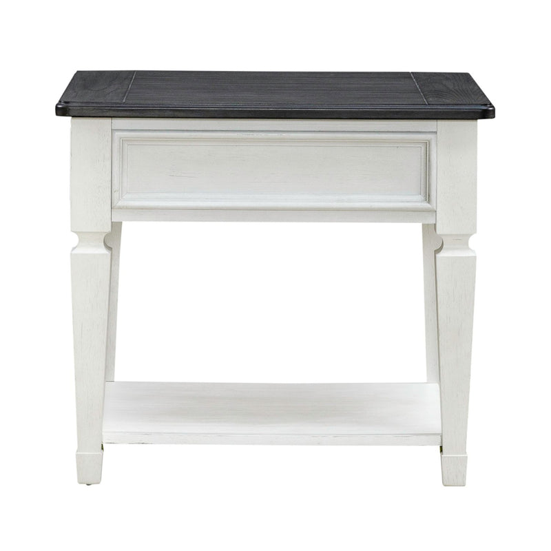 Allyson Park Drawer End Table in Wirebrushed White