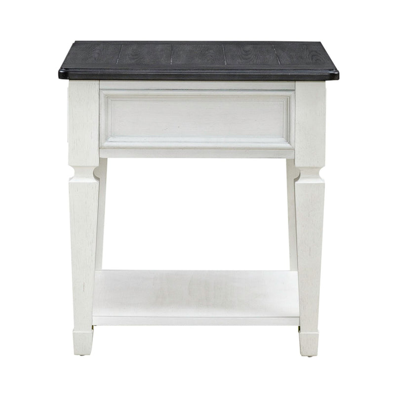 Allyson Park Drawer End Table in Wirebrushed White