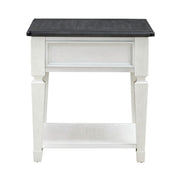 Allyson Park Drawer End Table in Wirebrushed White image