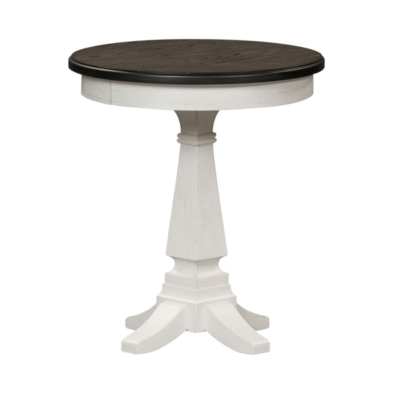Allyson Park Chair Side Table in Wirebrushed White