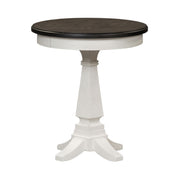 Allyson Park Chair Side Table in Wirebrushed White image