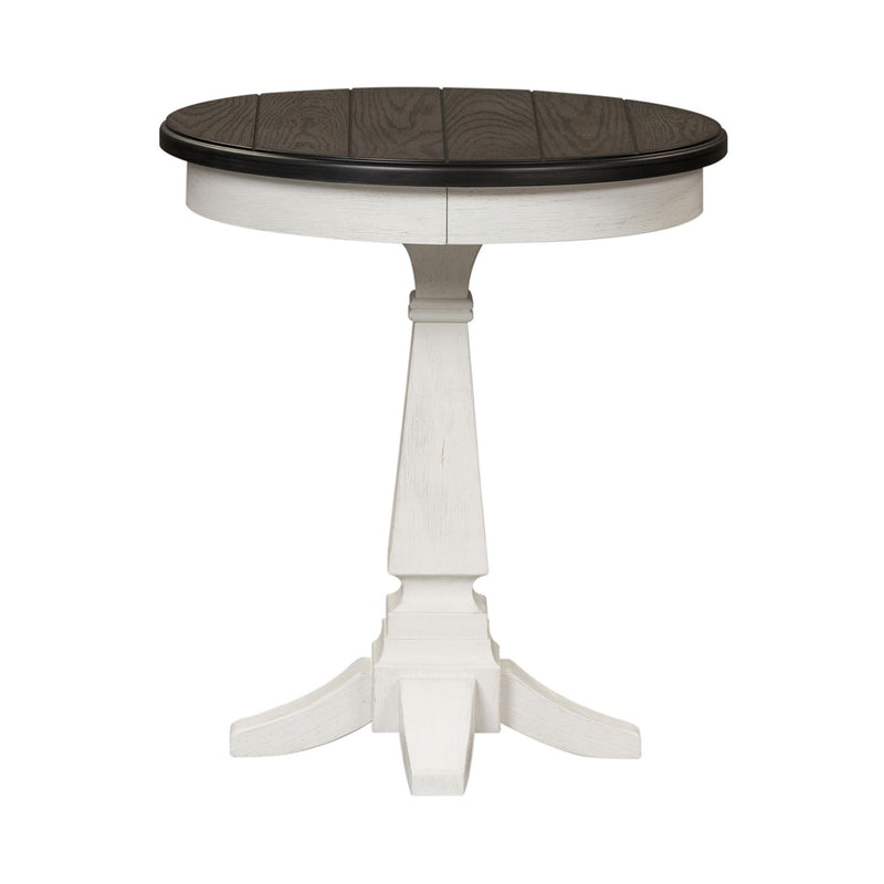 Allyson Park Chair Side Table in Wirebrushed White