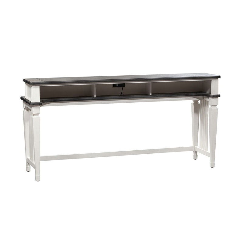 Allyson Park Console Bar Table in Wirebrushed White