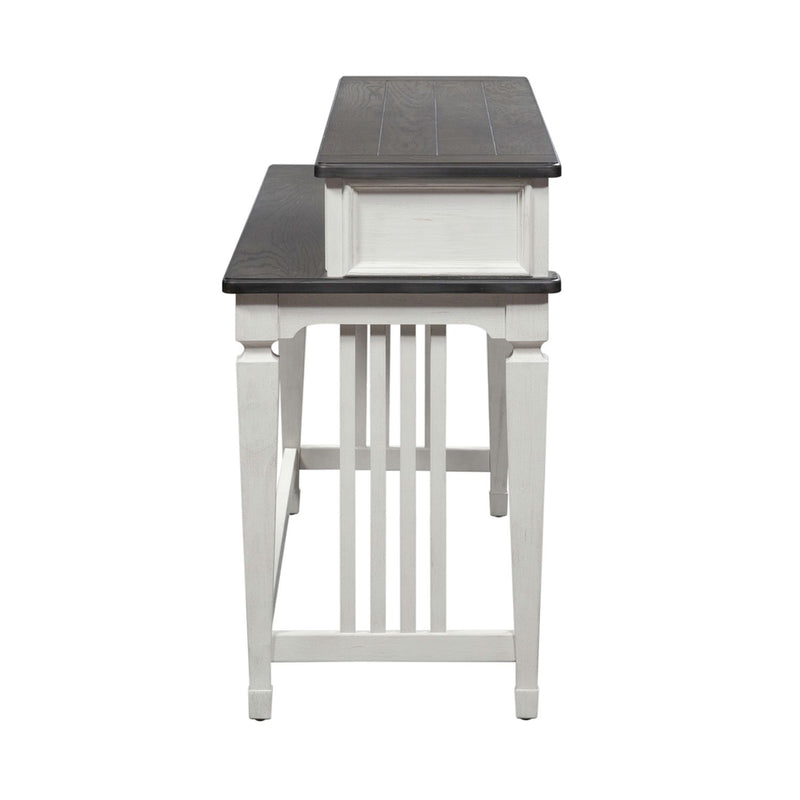 Allyson Park Console Bar Table in Wirebrushed White