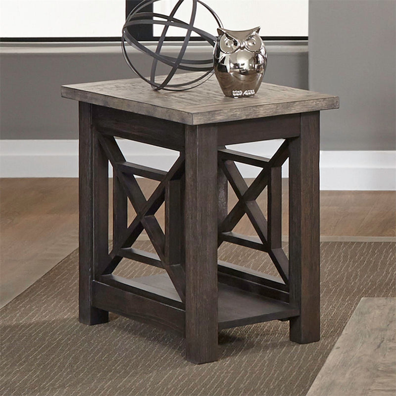 Heatherbrook Chair Side Table in Charcoal and Ash image