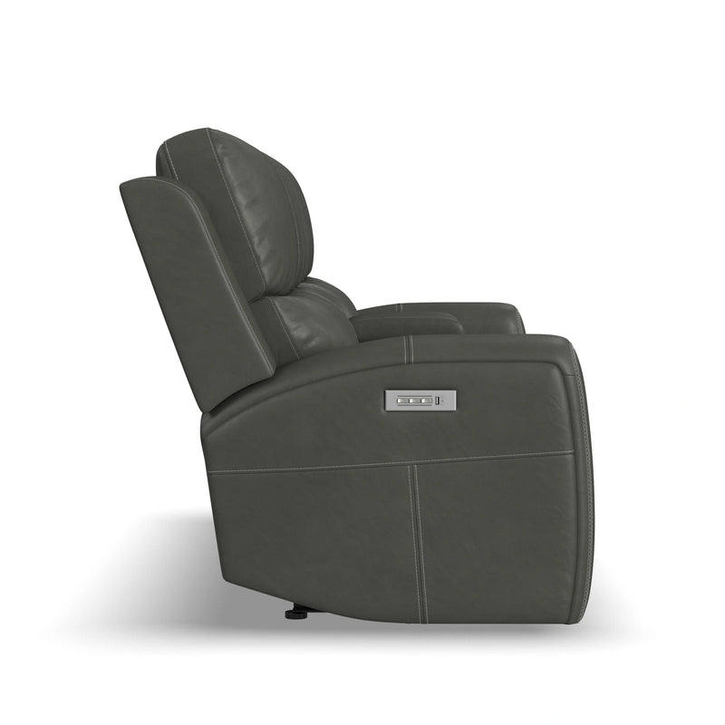 Linden Power Reclining Loveseat with Console & Power Headrests & Lumbar - 5000007534