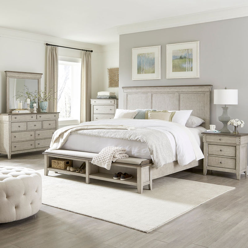 Ivy Hollow Queen Storage Bed, Dresser & Mirror, Chest, Night Stand image