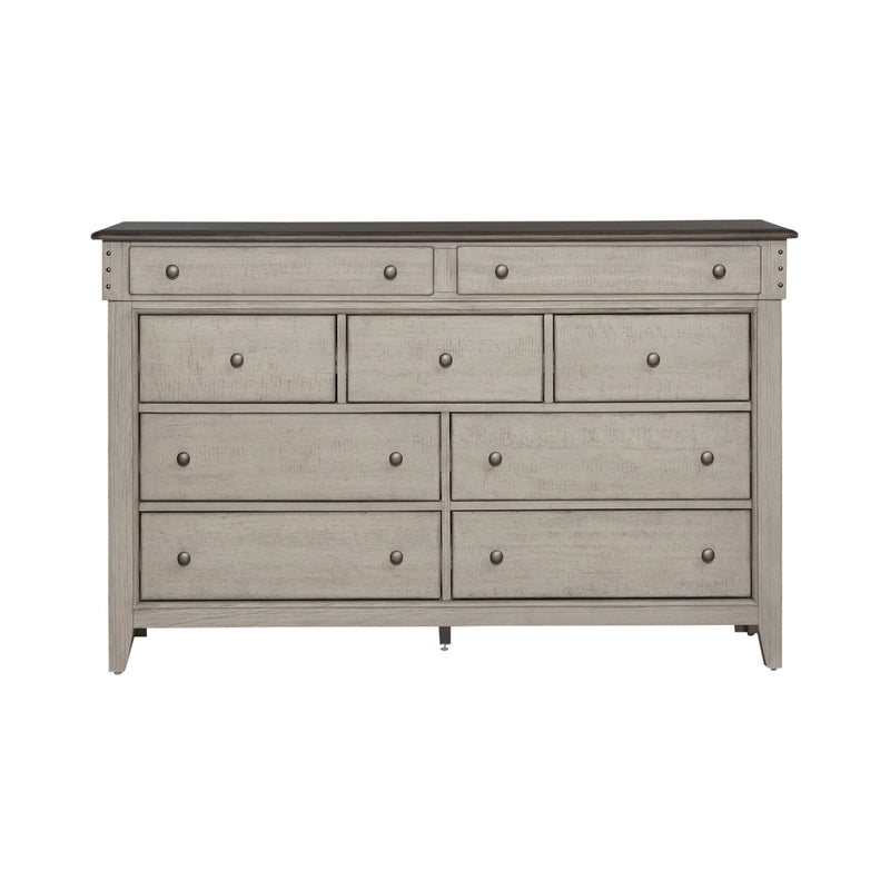 Ivy Hollow 9 Drawer Dresser in Weathered Linen