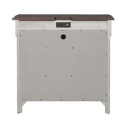 Ivy Hollow 3 Drawer Bedside Chest w/ Charging Station in Weathered Linen image