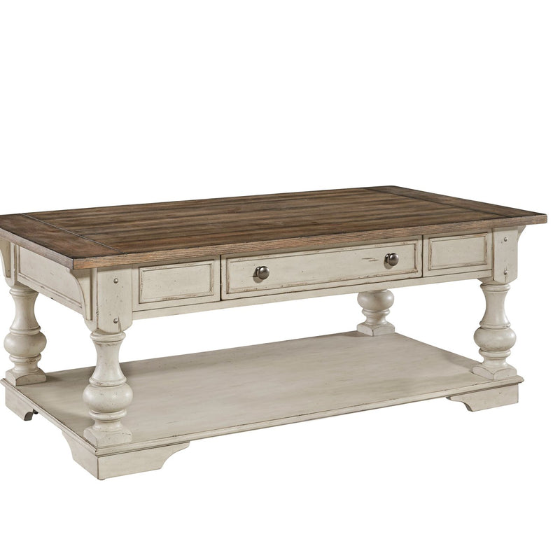 Morgan Creek Cocktail Table in Antique White