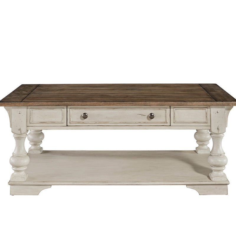 Morgan Creek Cocktail Table in Antique White