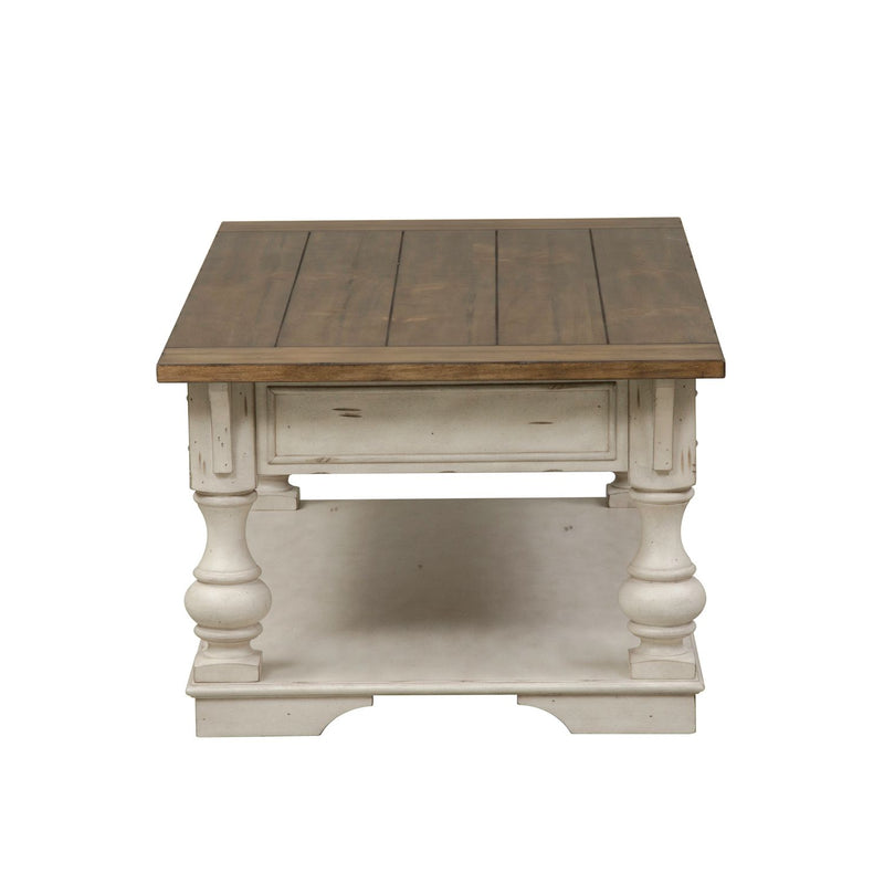 Morgan Creek Cocktail Table in Antique White