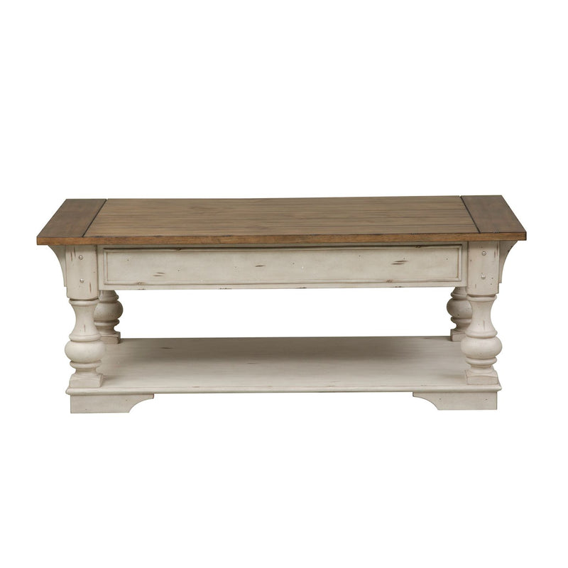 Morgan Creek Cocktail Table in Antique White