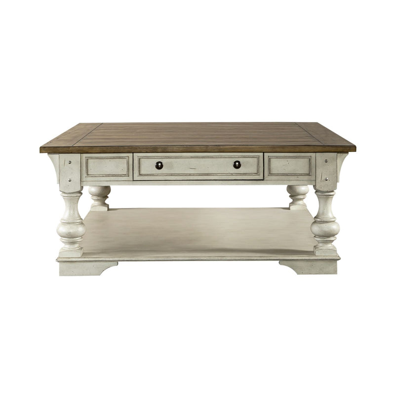 Morgan Creek Cocktail Table in Antique White