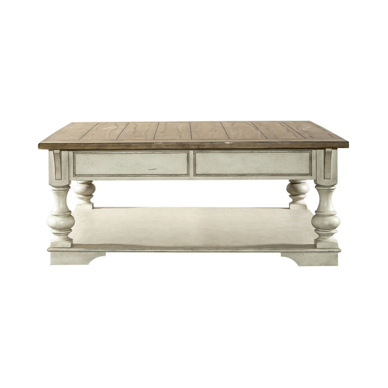 Morgan Creek Cocktail Table in Antique White
