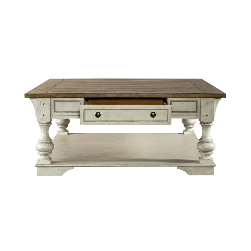 Morgan Creek Cocktail Table in Antique White
