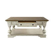 Morgan Creek Cocktail Table in Antique White image